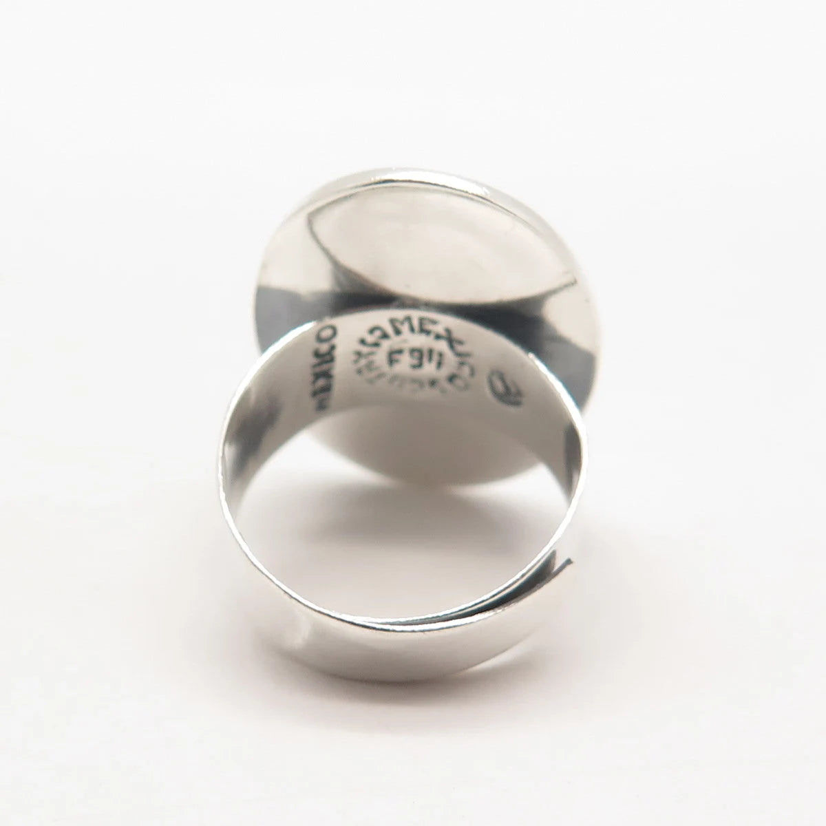 925 Sterling Silver Vintage Mexico Coptic Cross Adjustable Ring Size 5.5