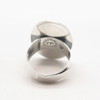 925 Sterling Silver Vintage Mexico Coptic Cross Adjustable Ring Size 5.5