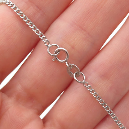 Chuck Clemency 925 Sterling Silver Real Tanzanite Cuban Chain Necklace 18"