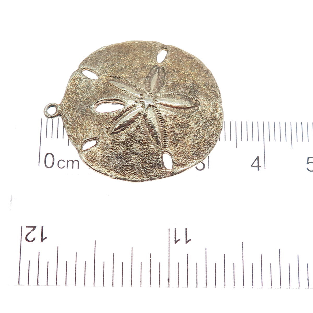 J + C FERRARA CO INC 925 Sterling Silver Gold Plated Vintage Sand Dollar Pendant