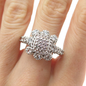 JUDITH RIPKA 925 Sterling Silver Round-Cut C Z Ring Size 11