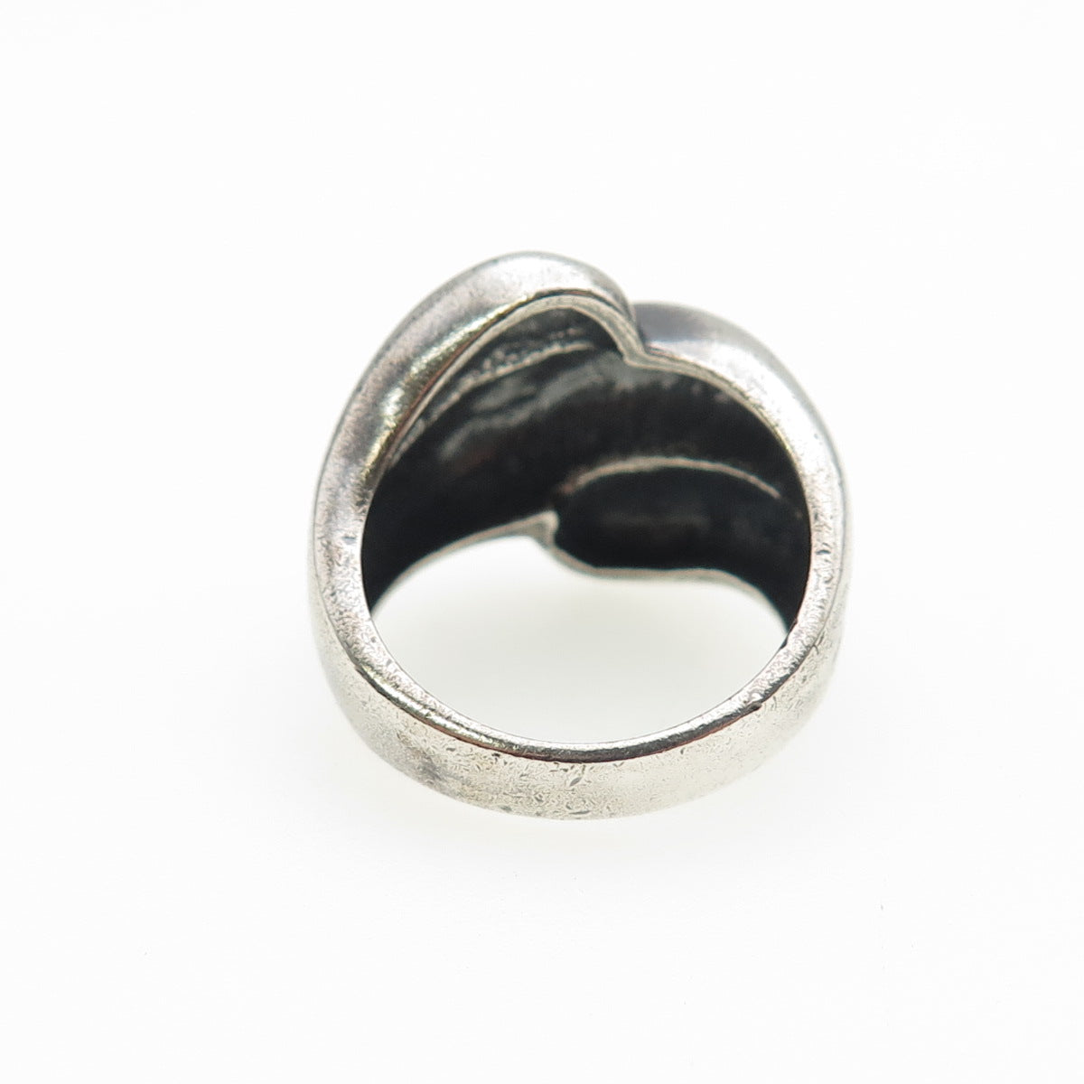 MWS Mark Washerman Samara Sterling Silver Vintage Modernist Oxidized Ring Size 6