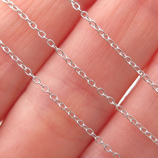 925 Sterling Silver Cable Chain Necklace 18"