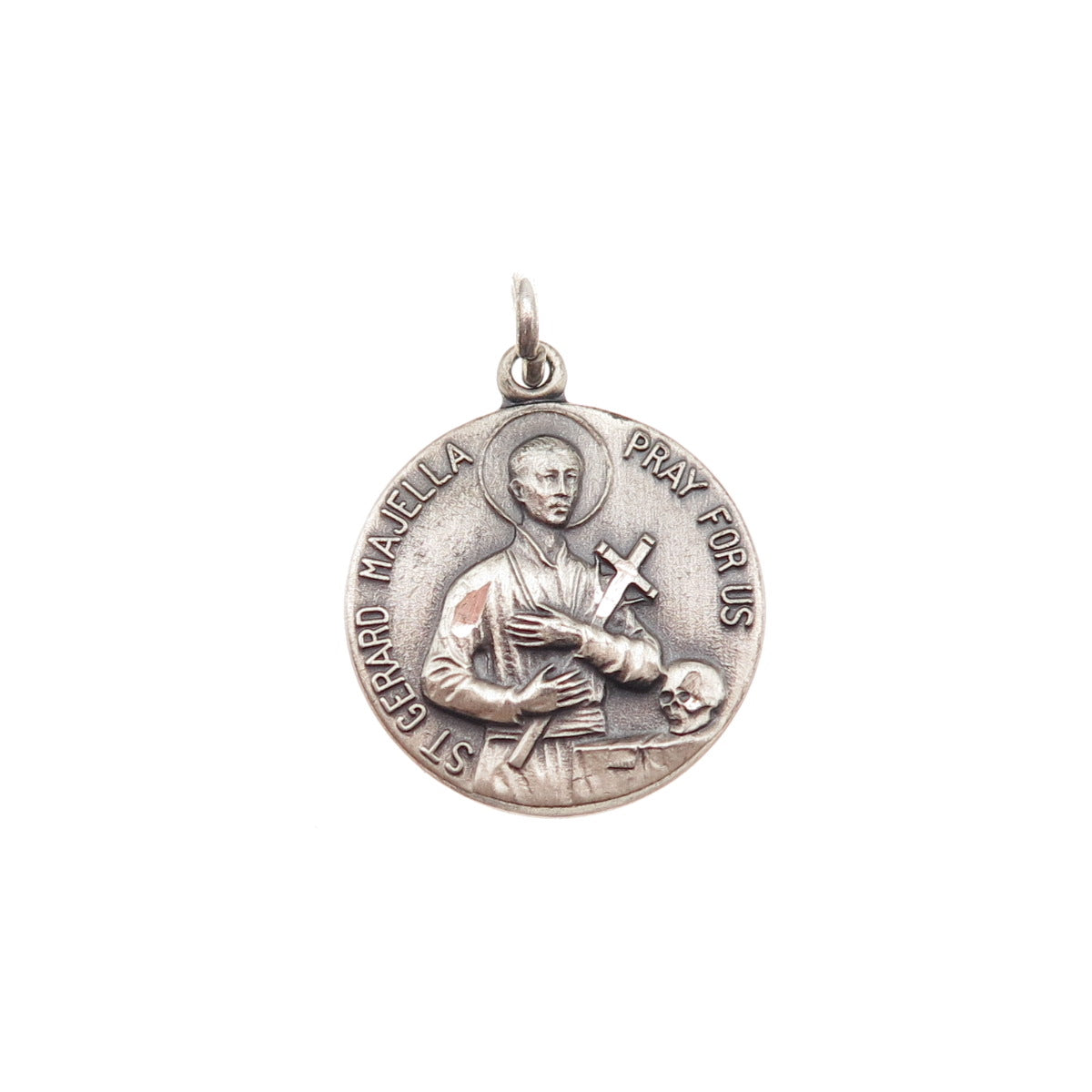 925 Sterling Silver Filled Vintage Saint Gerard Majella Medal Mini Charm Pendant