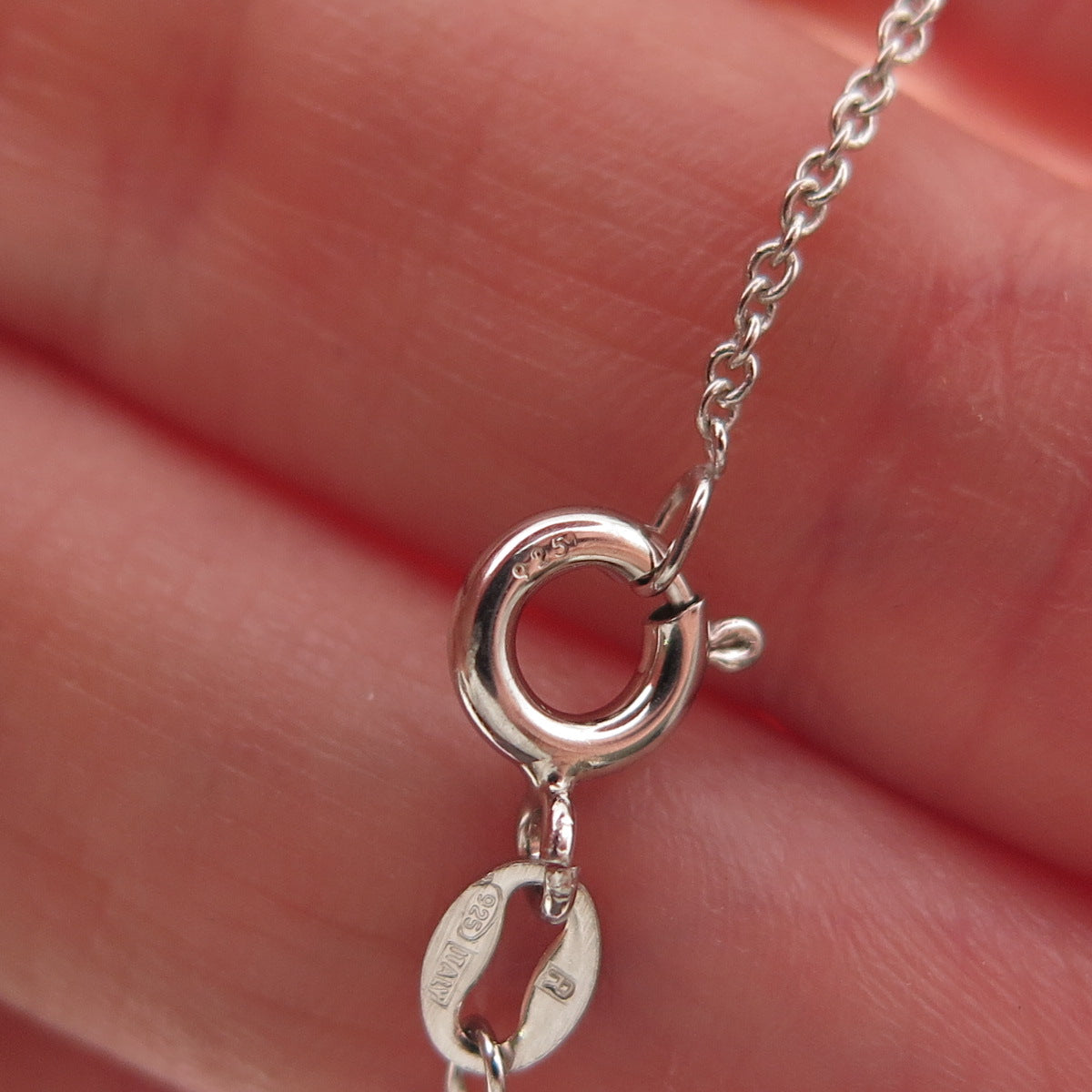 925 Sterling Silver Round-Cut C Z Graduated Drop Cable Chain Necklace 18"