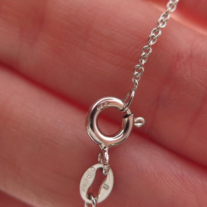 925 Sterling Silver Round-Cut C Z Graduated Drop Cable Chain Necklace 18"