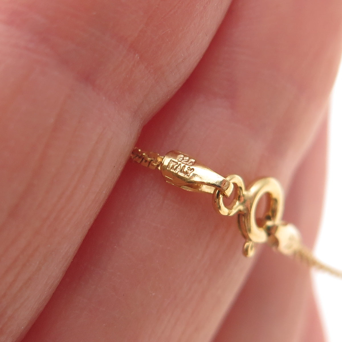 Karizia Spa KA-1772 Sterling Silver Gold Plated Italy Sparkle Chain Necklace 18"