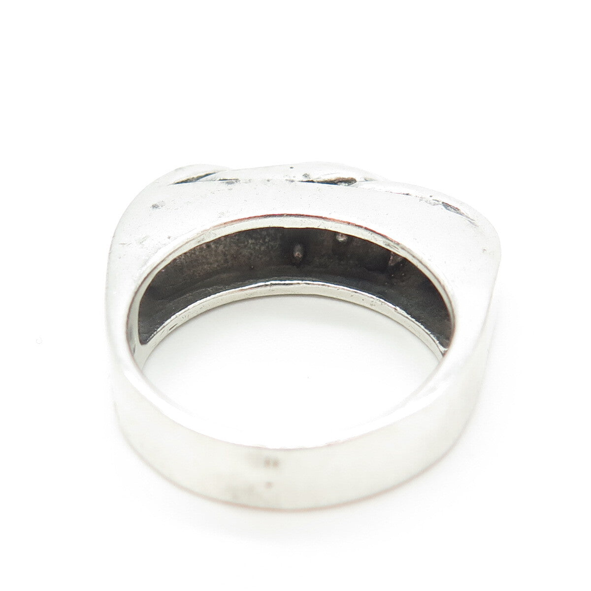 925 Sterling Silver Vintage Viking Twisted Ring Size 7