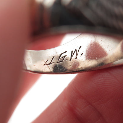 925 Sterling Silver Vintage 1975 McCallie School Engraved Ring Size 8