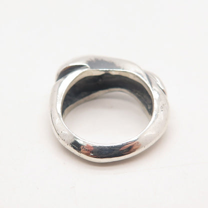 925 Sterling Silver Vintage Twisted Ring Size 5.5