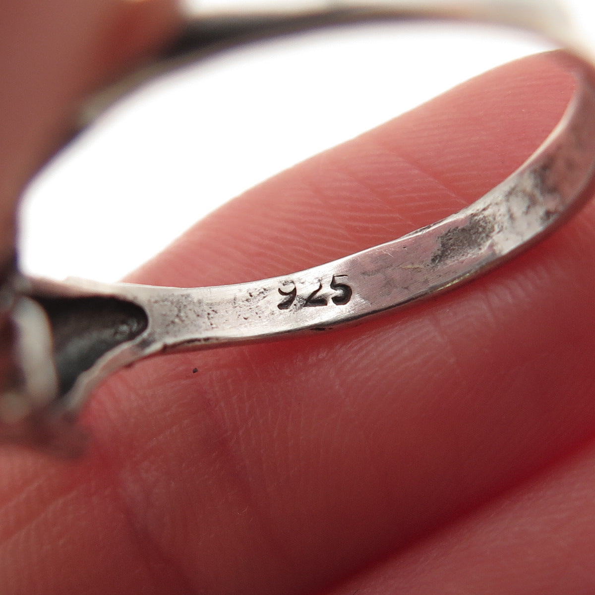 925 Sterling Silver Vintage Dolphin Couple Oxidized Bypass Ring Size 6.5