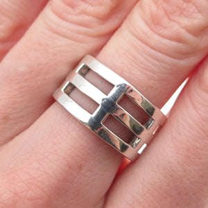925 Sterling Silver Vintage Arcane Ring Size 7.5