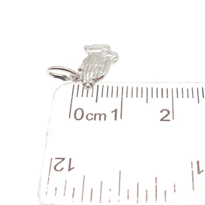 925 Sterling Silver Vintage Prayer Hands Mini Charm Pendant