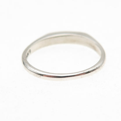Carolyn Pollack Sterling Silver Vintage Real MOP Inlay Stackable Ring Size 8.25