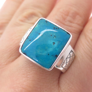 PHLD PlayHardLookDope 925 Sterling Silver Real Turquoise Ring Size 11.5