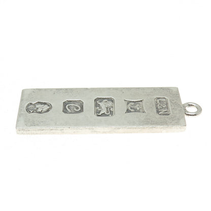 925 Sterling Silver Vintage 1977 L&N Birmingham Bar Pendant