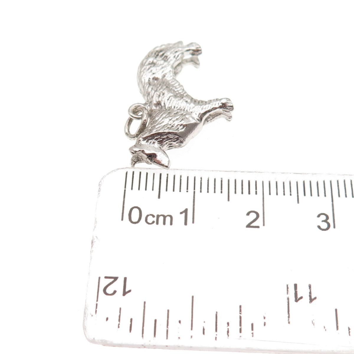 Wells 925 Sterling Silver Vintage Collie Dog 3D Mini Charm Pendant