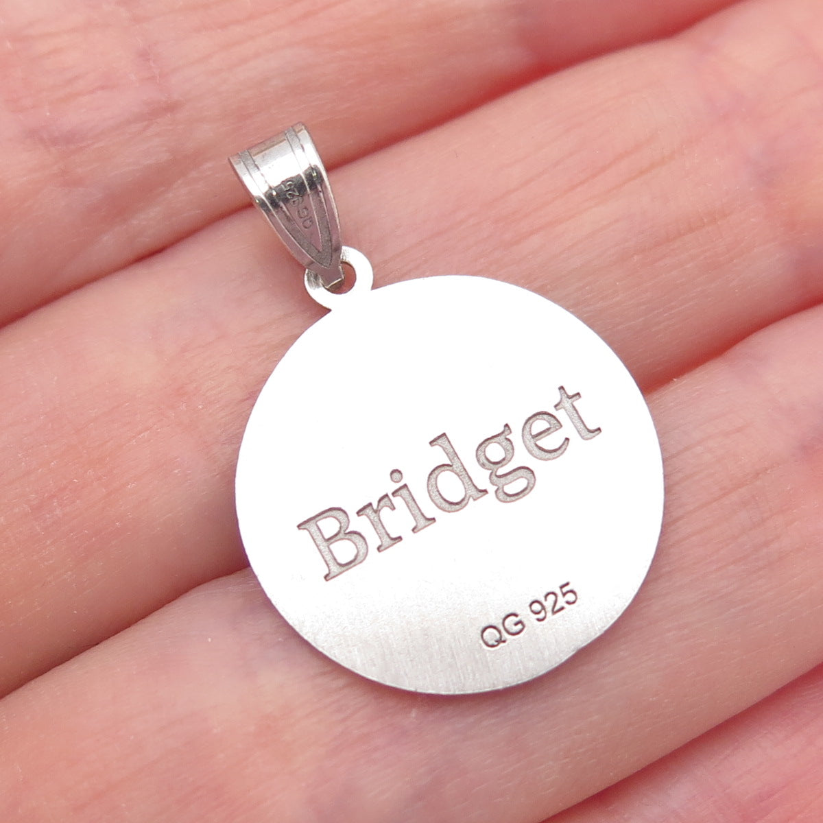 925 Sterling Silver Vintage Volleyball Number 7 Bridget Charm Pendant