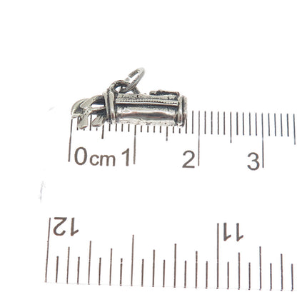 925 Sterling Silver Vintage Golf Club Oxidized Minimalist Charm Pendant
