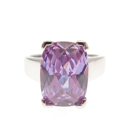 925 Sterling Silver Vintage Real Amethyst Ring Size 7