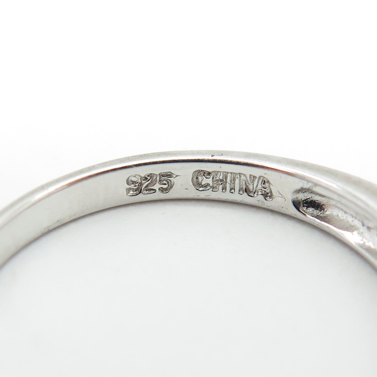 ROSS SIMONS 925 Sterling Silver Round-Cut C Z Half Eternity Band Ring Size 9