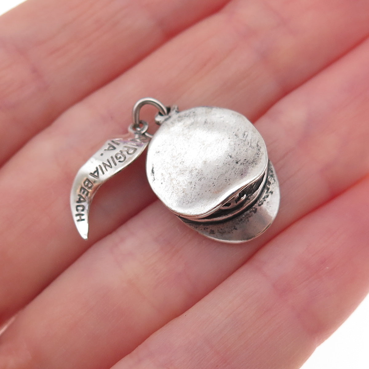 Pacific Jewelry 925 Sterling Silver Vintage Naval Officer's Cap Charm Pendant