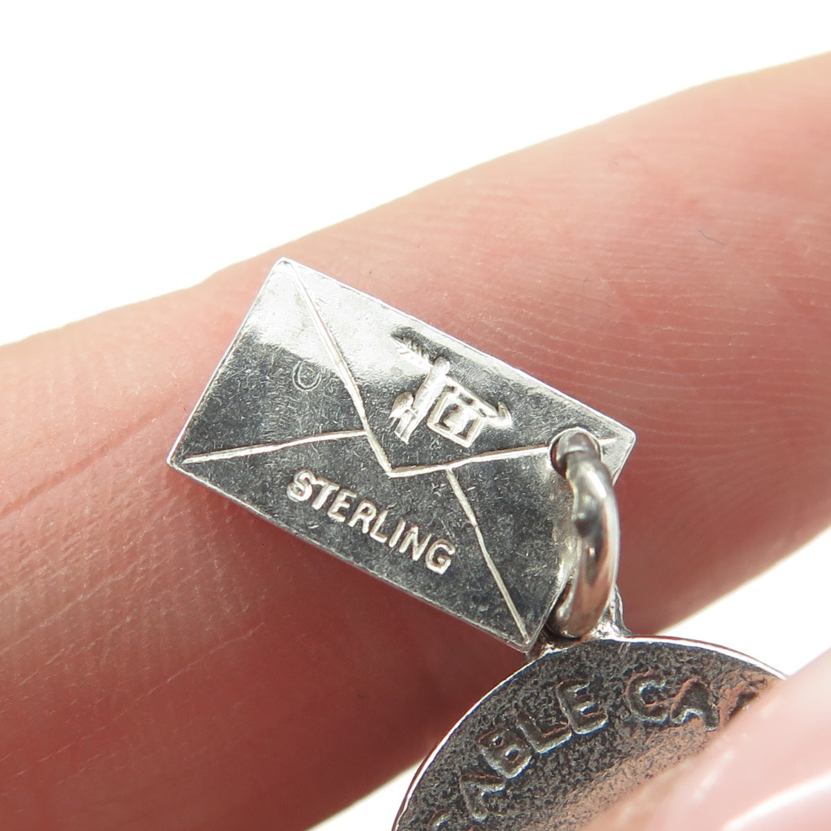 BELL TRADING 925 Sterling Silver Vintage SF Cable Car Minimalist Charm Pendant