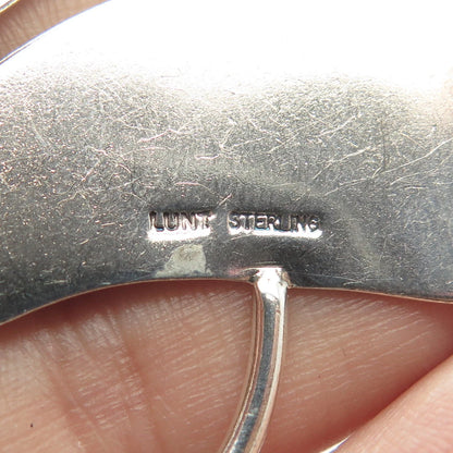 925 Sterling Silver Vintage LUNT Leaf Pin Brooch