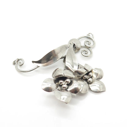 925 Sterling Silver Vintage Carl-Art Floral Central Part Necklace