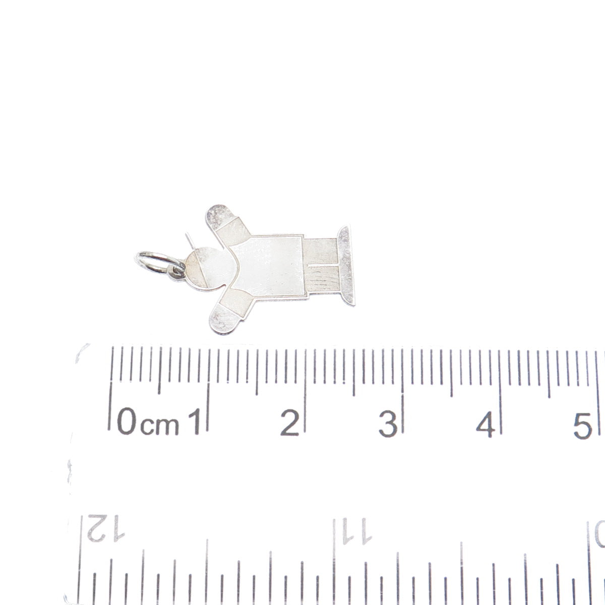 925 Sterling Silver Vintage Happy Boy Love Kid Minimalist Charm Pendant