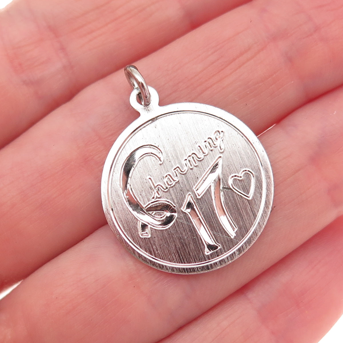Elco 925 Sterling Silver Vintage Charming 17 Charm Pendant