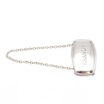 EPNS 925 Sterling Silver Vintage England Brandy Bottle Tag