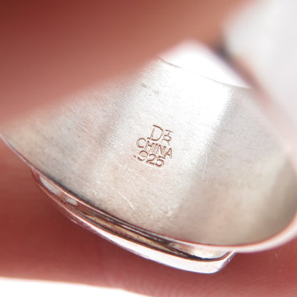 Jay King Desert Rose 925 Sterling Silver Vintage Real Turquoise Ring Size 10.25