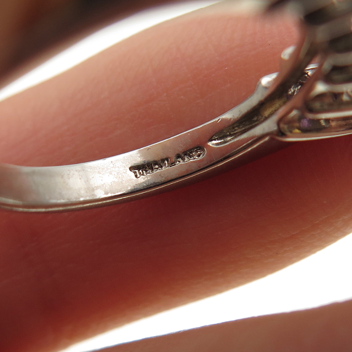 925 Sterling Vintage Blue Topaz Amethyst Peridot Red Garnet Citrine Ring Size 6