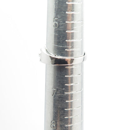 925 Sterling Silver Pave C Z Wavy Ring Size 6.25