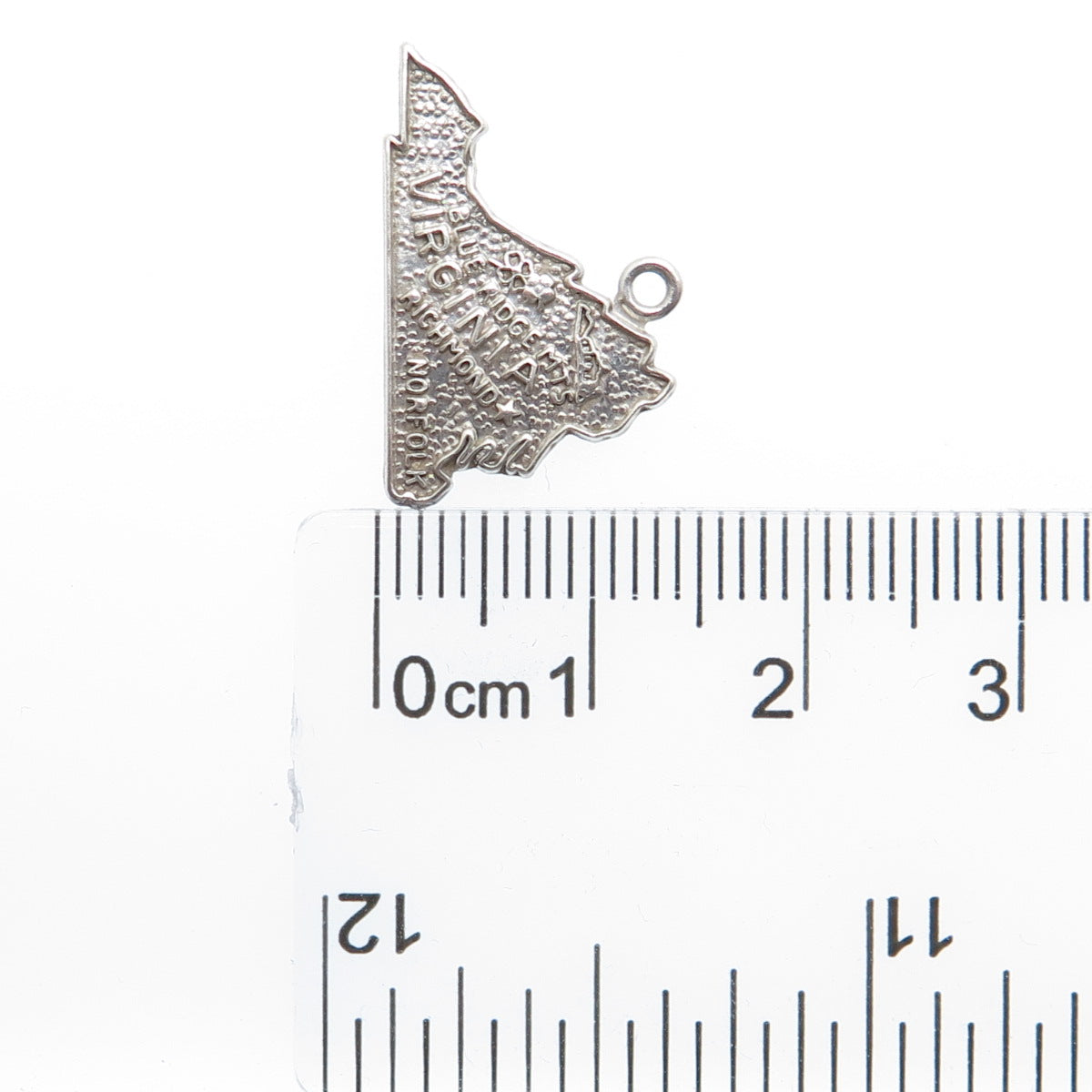 FRENCH & FRANKLIN Sterling Silver Vintage Virginia Oxidized Minimalist Pendant