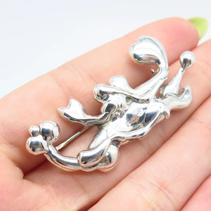 925 Sterling Silver Vintage Suzie Modernist Pin Brooch