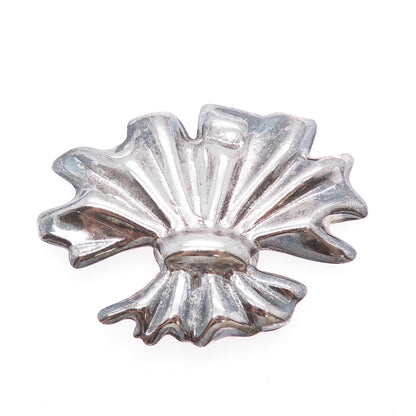 925 Sterling Silver Vintage Mexico Modernist Oxidized Pin Brooch