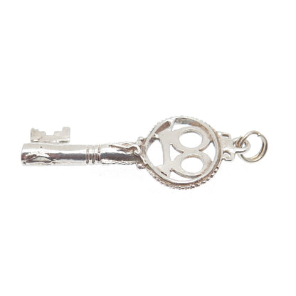 925 Sterling Silver Vintage Key to Heaven Charm Pendant