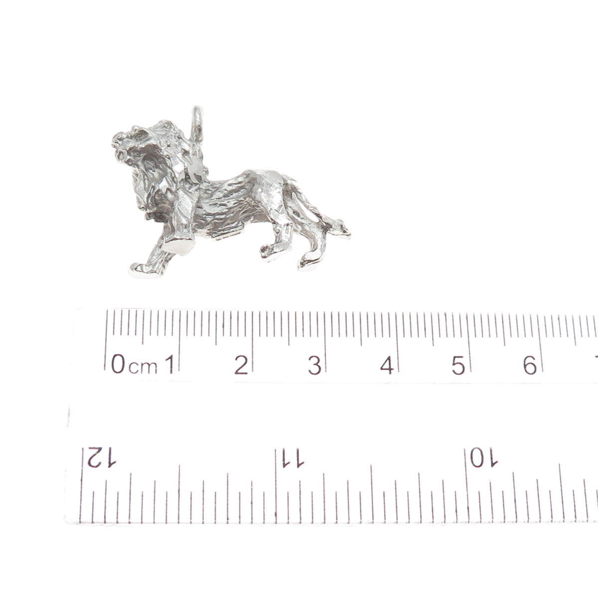 925 Sterling Silver Vintage Lion Charm Pendant