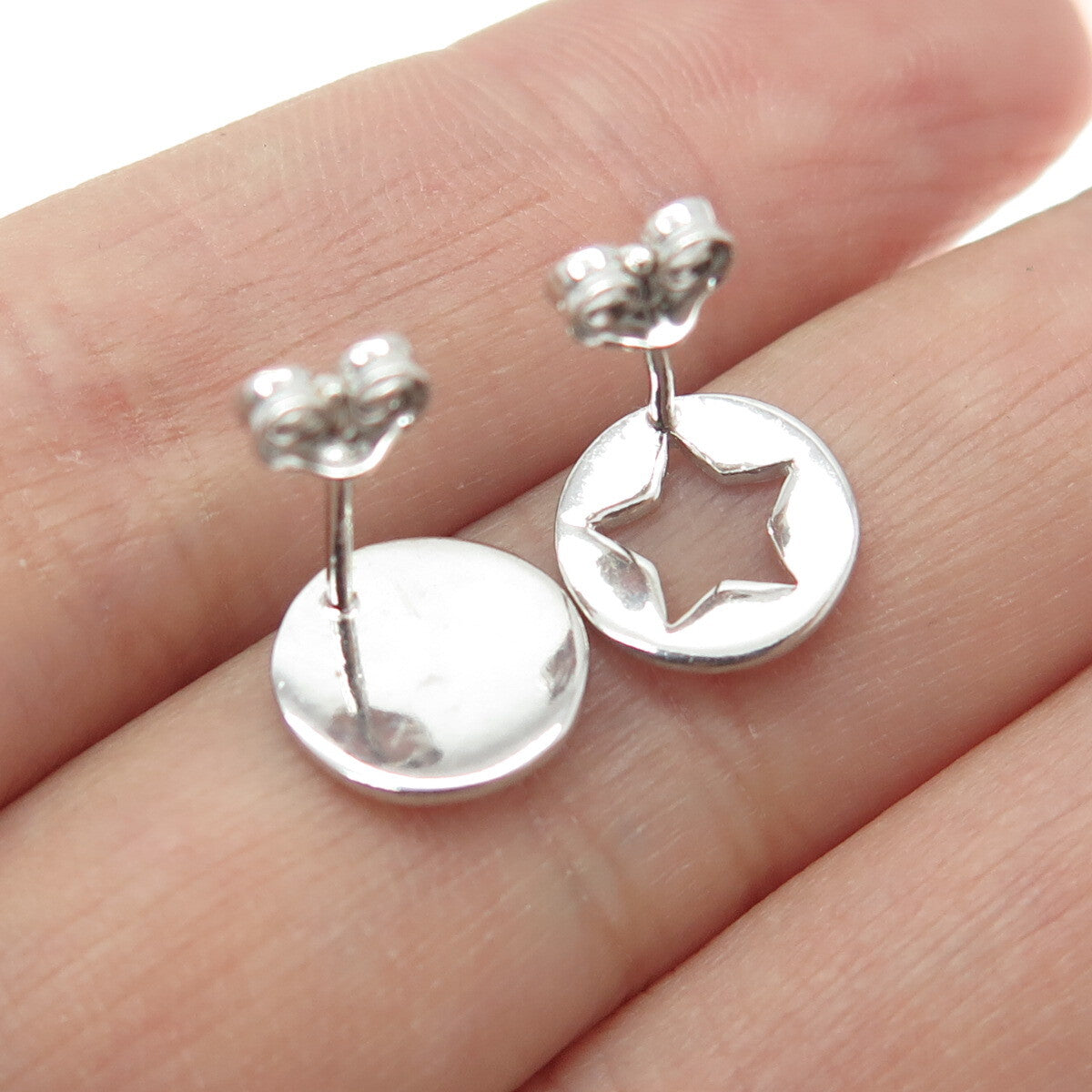 925 Sterling Silver Star Stud Earrings
