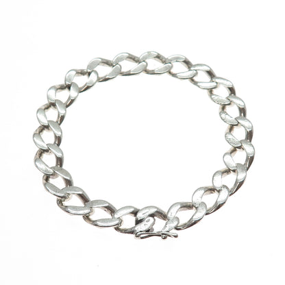 925 Sterling Silver Vintage Curb Link Bracelet 8.75"