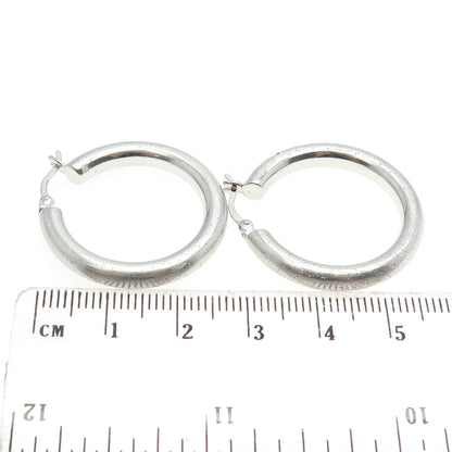 925 Sterling Silver Dotted Hoop Earrings