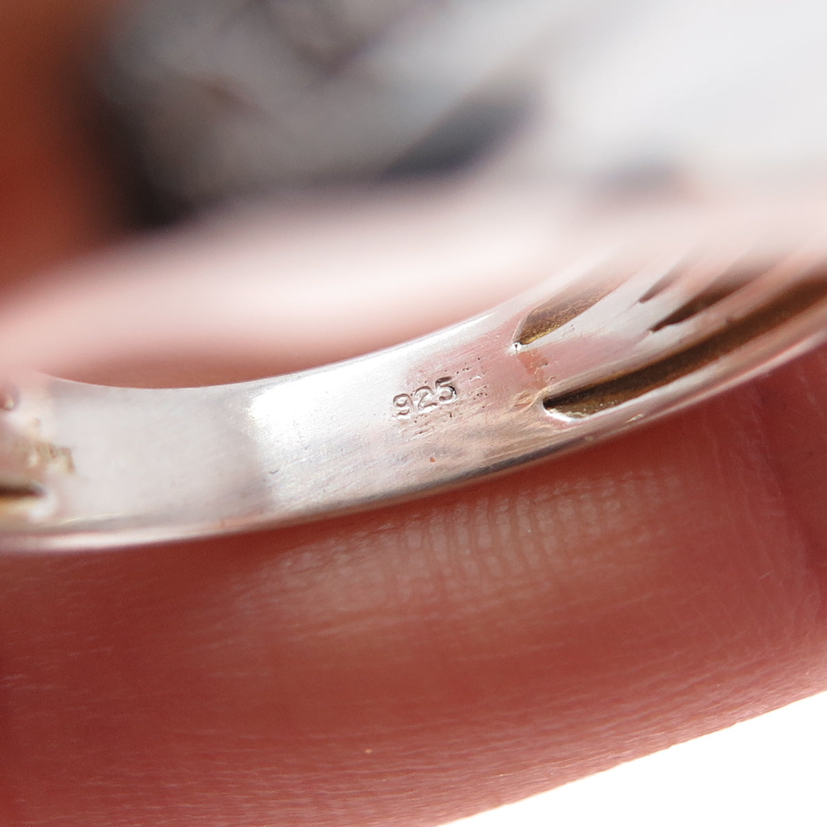 925 Sterling Silver Real Round-Cut Diamond Modernist Ring Size 10.5