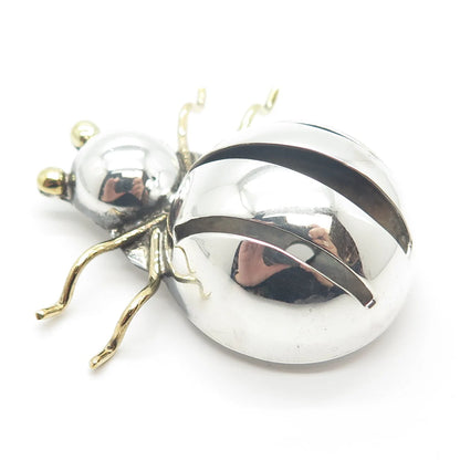 925 Sterling Silver Vintage Mexico Beetle Pin Brooch