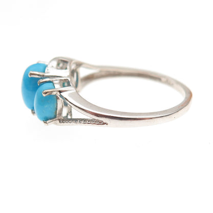 Chuck Clemency 925 Sterling Silver Real Sleeping Beauty Turquoise Ring Size 8.25