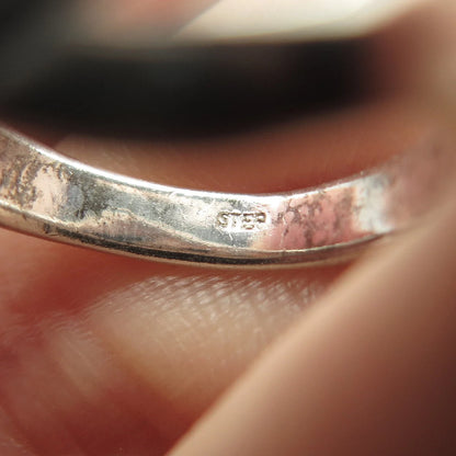 925 Sterling Silver Vintage Knot Modernist Ring Size 6