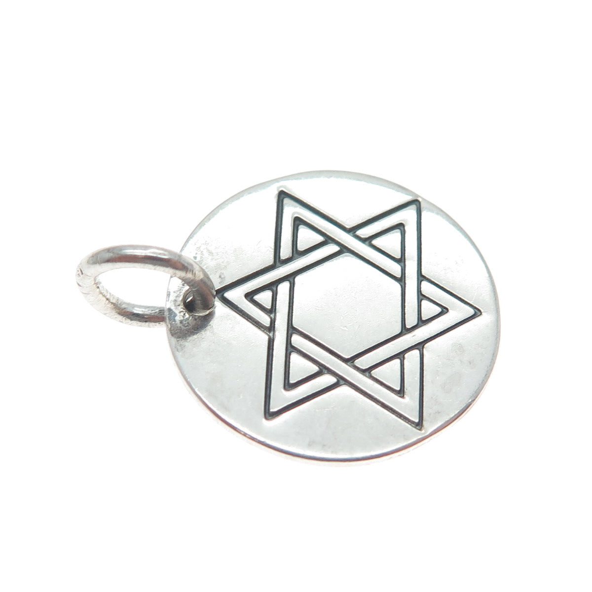 BRIGHTON 925 Sterling Silver Vintage Star of David Judaica Mini Charm Pendant