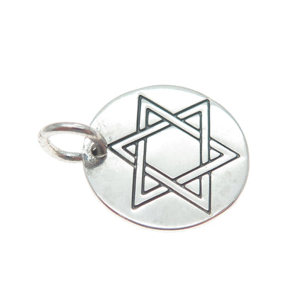 BRIGHTON 925 Sterling Silver Vintage Star of David Judaica Mini Charm Pendant