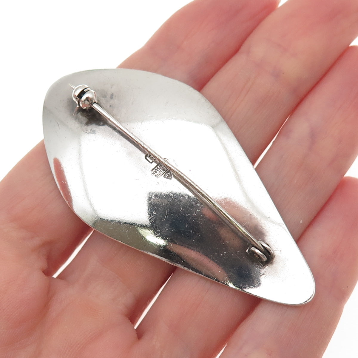 Anton Michelsen & Eigil Jensen 925 Sterling Vintage Denmark Modernist Pin Brooch